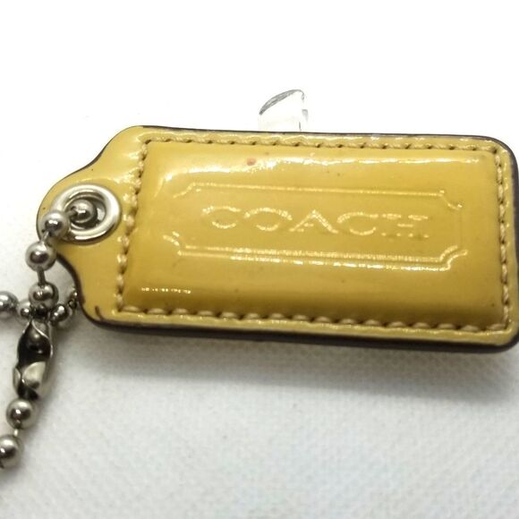 Coach Tan purse tag chain hang tag vintage - Picture 1 of 3